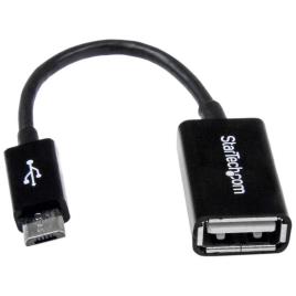 Startech Micro Usb To Usb Otg Host Adapter M/f 12 Cm One Size Black