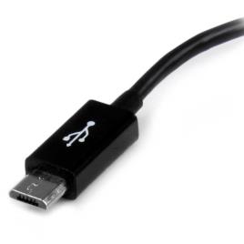 Startech Micro Usb To Usb Otg Host Adapter M/f 12 Cm One Size Black