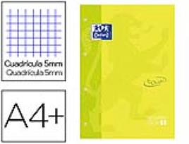 Recarga Color 1  Din A4+ 80 Folhas 90 Gr Quadricula 5 mm Capa Suave 4 Furos Lima Touch