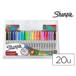 Marcador Permanente Ponta Fina 20 Cores Sortidas Sharpie