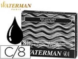 Tinta Estilografica Waterman Preta-Caixa 8 Recargas