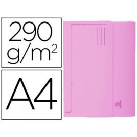 Classificador A4 Cartolina 290gr Bolsa e Aba Fole até 32mm Rosa 50 Und