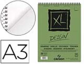 Bloco de Desenho Canson Xl Dessin A3 Liso Microperfurado Espiral 50F 160g