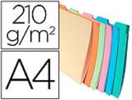 Classificador  de Cartolina Din A4 Ao Baixo Pestana Lateral Cores Sortidas 240g