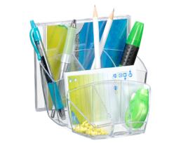 Organizador de Secretaria Cep c/ 8 Compartimentos Plastico Transparente