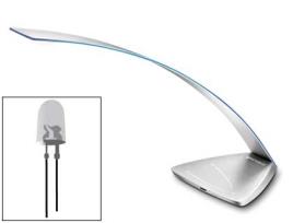 Candeeiro Cep de Escritorio Ice Blue de Alumínio e Aco c/ Luz Led