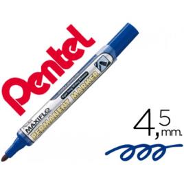 Marcador Pentel 4,5mm Permanente Nlf50 Maxiflo Azul 12 Unid.