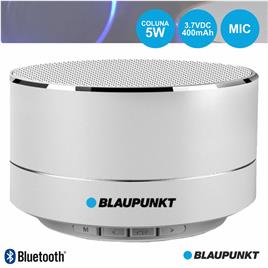 Coluna Bluetooth Portátil 5w Sd/Bat/Led Cinza Blaupunkt