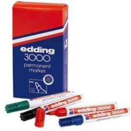 Marcador Edding Permanente 3000 Vermelho 10 Unidades