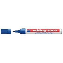 edding Marcador permanente 3000 com ponta arredondada de 1,5 a 3 mm, azul