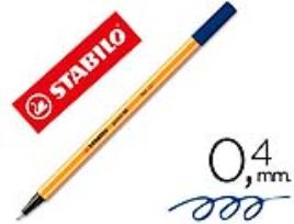 Marcador Stabilo Ponta de Fibra Point 88 Azul Escuro 0,4 mm
