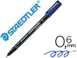 Marcador Staedtler Lumocolor Retroprojecao Permanente 318-3 Ponta 0,6mm Azul