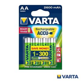 Pilha Recarregável AA 1.2V 2600mA 4x VARTA