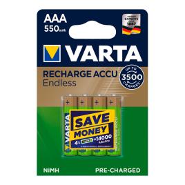 PILHA  RECARREGÁVEL ACCU ENDLESS AAA LR03 550MAH PACK 4UN