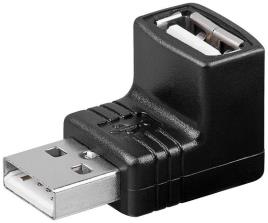 Ficha Adaptadora USB A Macho -> USB A Fêmea (90º) - GOOBAY