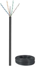 Bobine Cabo UTP Rigido CAT6 (COBRE) Preto p/ Exterior (100 mts) - GOOBAY