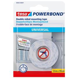 tesa Fita de montagem de dupla face Powerbond® universal branca 19 mm x 1,5 m 58565