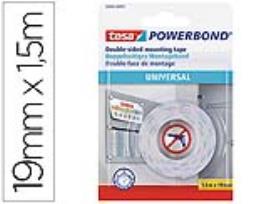 Fita Adesiva Tesa Dupla Face Powerbond Universal Uso Interior 1,5 M X 19 mm