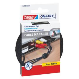 tesa Fita Tesa Velcro 10mmx5m Preto