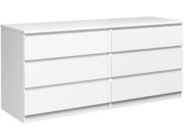 Cómoda DMORA Branco (Laminado Lacado - 153.8x70.1x50 cm)