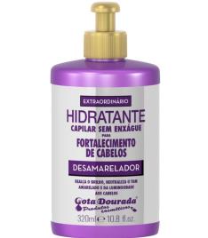 Gota Dourada Extraordinario Hidratante Capilar Sem Enxague Fortalecimento de Cabelos Desamarelador 320Ml
