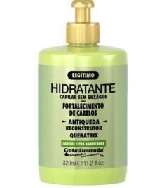 Gota Dourada Legitimo Hidratante Capilar Sem Enxague Fortalecimento de Cabelos Antiqueda Reconstrutor Queratrix 320Ml