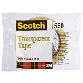 Fita Cola 550, Transparente, 15 mm x 66 m