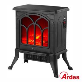 Lareira Elétrica 1500W com Efeito Fogo Termostato - Ardes