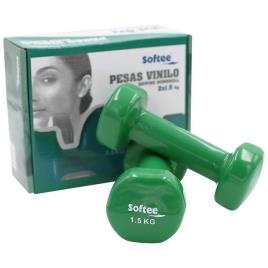 Vinyl Dumbbells Set 1.5 Kg 1.5 kg Green