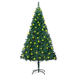 vidaXL Árvore de Natal artificial + LEDs/ramos grossos 180 cm verde