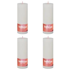 Velas rústicas cilíndricas Shine 6pcs 190x68 mm branco nublado