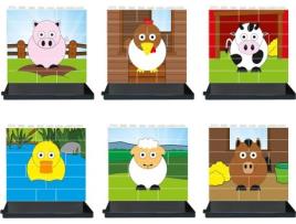 Blocos de Construção  Puzzle Up Animais de granja (Idade Mínima: 3 anos - 84 peças)