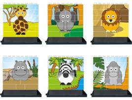 Blocos de Construção  Puzzle Up Animais da selva (Idade Mínima: 3 anos - 84 peças)