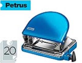 Furador Petrus 52 Wow Azul Metalizado Capacidadee 20 Folhas em Blister