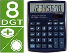 Calculadora  de Secretaria Cdc-80 8 Digitos Azul Metalizada