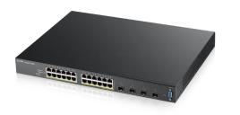 Switch XGS2210-28HP Gerido L2 Gigabit Ethernet 1000 Mbit/s (PoE) Preto - ZYXEL