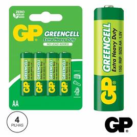 Blister 4 Pilhas GREENCELL R6 AA - 