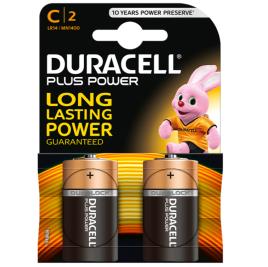 BATERIA ALCALINA DURACELL PLUS POWER C LR14 * 2