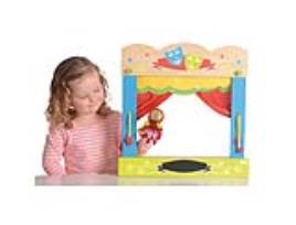 Teatro  de Mesa Marionetas em Madeira 45X47 cm