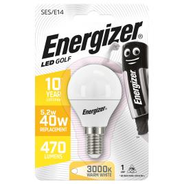 Lâmpada LED Golf, E14, 470 Lúmenes, 3000 K, Luz Branca Quente