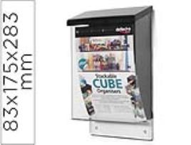 Caixa  p/Correspondenciacor Transparente c/ Tampa Preta 83X175X283mm