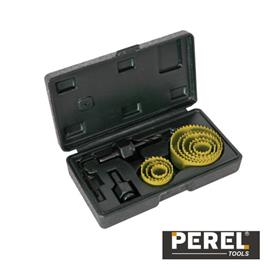 CONJUNTO DE 8 SERRAS CIRULARES COM BROCA PILOTO PEREL