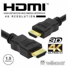 Cabo HDMI®2.0  4K x 2K (2160p/1080p) Macho-Macho (1,5 mts) - 