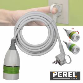 Cabo Extensão Tomada Elétrica C/ 1 Saída E Anel 5m Perel