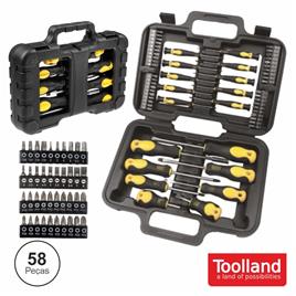 CONJUNTO DE CHAVES E PONTAS 39X TOOLLAND