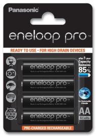 Blister 4 Pilhas Recarreg. AA 1,2V 2500mAh eneloop Pro - PANASONIC
