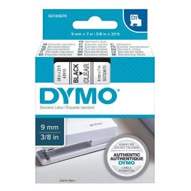 Dymo D1 9 Mm Labels 40910 One Size Black / Clear
