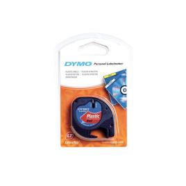 DYMO Fita LetraTAG s0721630, preto sobre vermelho, 12 mm x 4 m