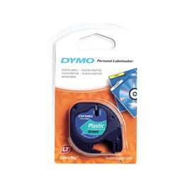 DYMO Fita S0721640 LetraTAG, preto sobre verde, 12 mm x 4 m