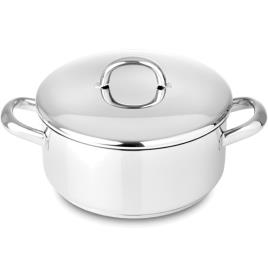Caçarola de Indução Europa 24 c/ Asas 4.2L (Aço Inoxidável) - SILAMPOS